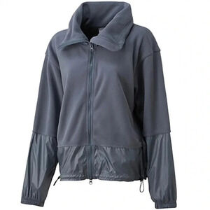 Adidas Stella McCartney Blue Steel Fleece Zip Up Jacket EUC L